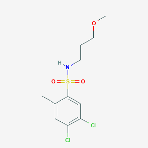 molecular formula C11H15Cl2NO3S B225520 4,5-dichloro-N-(3-methoxypropyl)-2-methylbenzenesulfonamide 