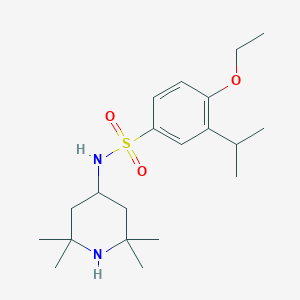 molecular formula C20H34N2O3S B225522 4-ethoxy-3-isopropyl-N-(2,2,6,6-tetramethyl-4-piperidinyl)benzenesulfonamide 