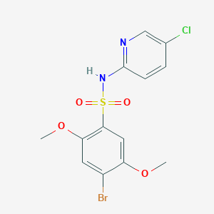 molecular formula C13H12BrClN2O4S B225539 4-bromo-N-(5-chloro-2-pyridinyl)-2,5-dimethoxybenzenesulfonamide 