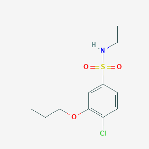 molecular formula C11H16ClNO3S B225557 4-chloro-N-ethyl-3-propoxybenzenesulfonamide 
