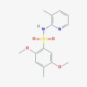 molecular formula C15H18N2O4S B225559 2,5-dimethoxy-4-methyl-N-(3-methylpyridin-2-yl)benzenesulfonamide 
