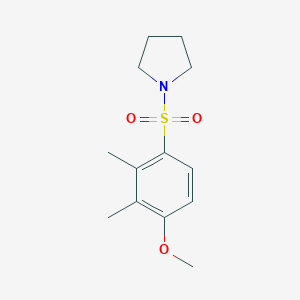 molecular formula C13H19NO3S B225632 1-(4-Methoxy-2,3-dimethylphenyl)sulfonylpyrrolidine 