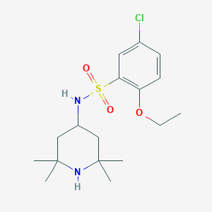 molecular formula C17H27ClN2O3S B225645 5-chloro-2-ethoxy-N-(2,2,6,6-tetramethylpiperidin-4-yl)benzenesulfonamide 