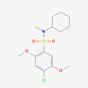 molecular formula C15H22ClNO4S B225667 4-chloro-N-cyclohexyl-2,5-dimethoxy-N-methylbenzenesulfonamide 