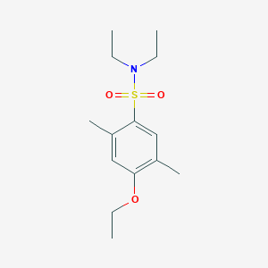 molecular formula C14H23NO3S B225672 4-ethoxy-N,N-diethyl-2,5-dimethylbenzenesulfonamide 