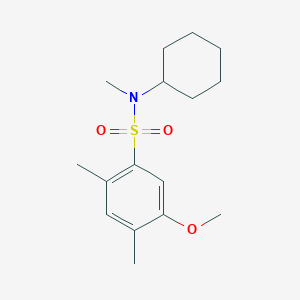 molecular formula C16H25NO3S B225678 N-cyclohexyl-5-methoxy-N,2,4-trimethylbenzenesulfonamide 