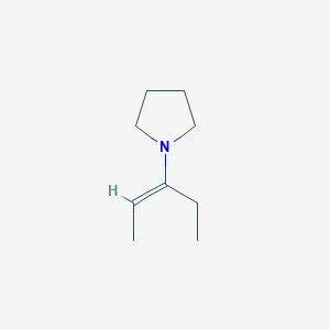 molecular formula C17H13ClN6O5 B225685 (E)-1-Pyrrolidino-2-pentene CAS No. 13750-57-7