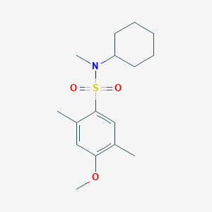 molecular formula C16H25NO3S B225699 N-cyclohexyl-4-methoxy-N,2,5-trimethylbenzenesulfonamide 