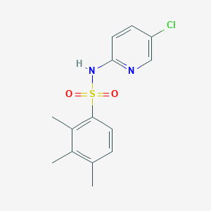 molecular formula C14H15ClN2O2S B225727 N-(5-chloro-2-pyridinyl)-2,3,4-trimethylbenzenesulfonamide 