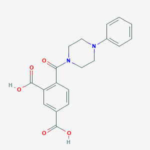 4-[(4-Phenyl-1-piperazinyl)carbonyl]isophthalic acid