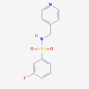 3-fluoro-N-(pyridin-4-ylmethyl)benzenesulfonamide