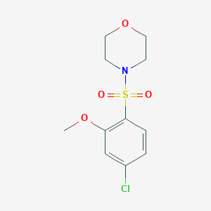molecular formula C11H14ClNO4S B225873 5-Chloro-2-(4-morpholinylsulfonyl)phenyl methyl ether 