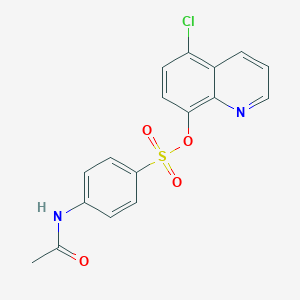 molecular formula C17H13ClN2O4S B225891 5-Chloro-8-quinolinyl 4-(acetylamino)benzenesulfonate 