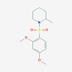 molecular formula C14H21NO4S B225900 1-[(2,4-Dimethoxyphenyl)sulfonyl]-2-methylpiperidine 