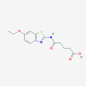 molecular formula C14H16N2O4S B225943 5-[(6-Ethoxy-1,3-benzothiazol-2-yl)amino]-5-oxopentanoic acid 