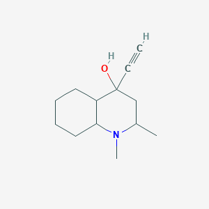 molecular formula C23H16O6.2C17H19ClN2S B225952 4-Ethynyl-1,2-dimethyl-2,3,4a,5,6,7,8,8a-octahydroquinolin-4-ol CAS No. 14788-65-9