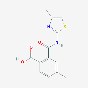 molecular formula C13H12N2O3S B225966 4-Methyl-N-(4-methyl-thiazol-2-yl)-phthalamic acid 