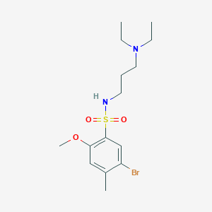 molecular formula C15H25BrN2O3S B226030 5-bromo-N-[3-(diethylamino)propyl]-2-methoxy-4-methylbenzenesulfonamide 