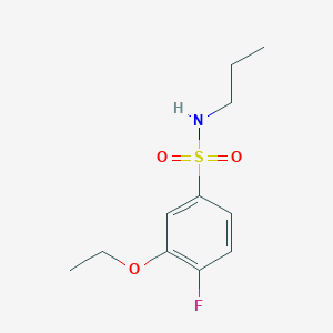 molecular formula C11H16FNO3S B226066 3-ethoxy-4-fluoro-N-propylbenzenesulfonamide 