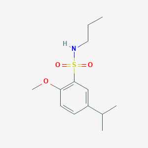 molecular formula C13H21NO3S B226068 5-isopropyl-2-methoxy-N-propylbenzenesulfonamide 