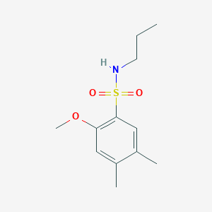 molecular formula C12H19NO3S B226069 2-methoxy-4,5-dimethyl-N-propylbenzenesulfonamide 