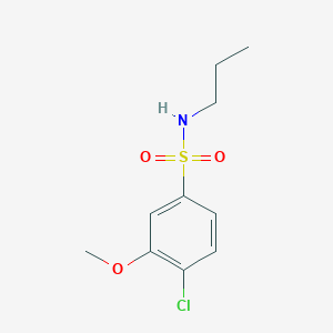 molecular formula C10H14ClNO3S B226071 4-chloro-3-methoxy-N-propylbenzenesulfonamide 