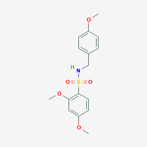 molecular formula C16H19NO5S B226072 2,4-dimethoxy-N-(4-methoxybenzyl)benzenesulfonamide 