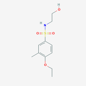 molecular formula C11H17NO4S B226106 4-ethoxy-N-(2-hydroxyethyl)-3-methylbenzenesulfonamide 