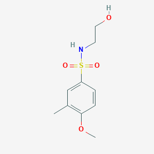 molecular formula C10H15NO4S B226111 N-(2-hydroxyethyl)-4-methoxy-3-methylbenzenesulfonamide 