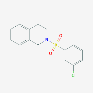 molecular formula C15H14ClNO2S B226124 2-[(3-Chlorophenyl)sulfonyl]-1,2,3,4-tetrahydroisoquinoline 