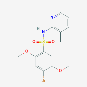 molecular formula C14H15BrN2O4S B226151 4-bromo-2,5-dimethoxy-N-(3-methylpyridin-2-yl)benzenesulfonamide 