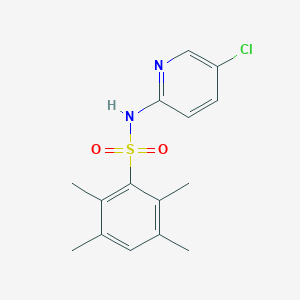molecular formula C15H17ClN2O2S B226162 N-(5-chloro-2-pyridinyl)-2,3,5,6-tetramethylbenzenesulfonamide 