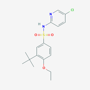 molecular formula C17H21ClN2O3S B226166 3-tert-butyl-N-(5-chloro-2-pyridinyl)-4-ethoxybenzenesulfonamide 