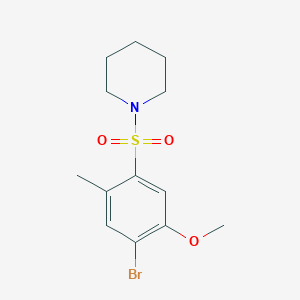 molecular formula C13H18BrNO3S B226173 1-[(4-Bromo-5-methoxy-2-methylphenyl)sulfonyl]piperidine 