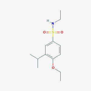 molecular formula C13H21NO3S B226222 4-ethoxy-N-ethyl-3-isopropylbenzenesulfonamide 