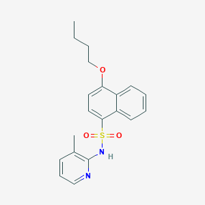 molecular formula C20H22N2O3S B226241 4-butoxy-N-(3-methyl-2-pyridinyl)-1-naphthalenesulfonamide 