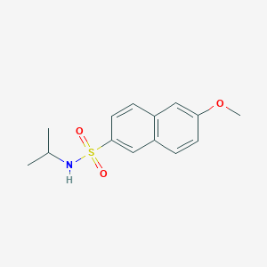 molecular formula C14H17NO3S B226247 N-isopropyl-6-methoxy-2-naphthalenesulfonamide 