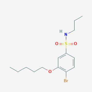 molecular formula C14H22BrNO3S B226251 4-bromo-3-(pentyloxy)-N-propylbenzenesulfonamide 