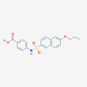 molecular formula C20H19NO5S B226252 4-(6-Propoxynaphthalene-2-sulfonamido)benzoic acid 