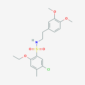 molecular formula C19H24ClNO5S B226254 5-chloro-N-[2-(3,4-dimethoxyphenyl)ethyl]-2-ethoxy-4-methylbenzenesulfonamide 