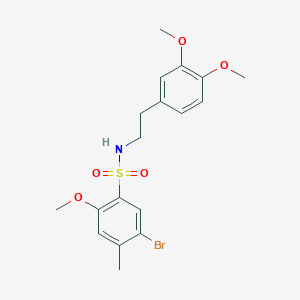 molecular formula C18H22BrNO5S B226255 5-bromo-N-[2-(3,4-dimethoxyphenyl)ethyl]-2-methoxy-4-methylbenzenesulfonamide 