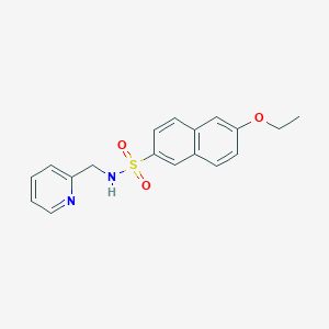 molecular formula C18H18N2O3S B226256 6-ethoxy-N-(2-pyridinylmethyl)-2-naphthalenesulfonamide 