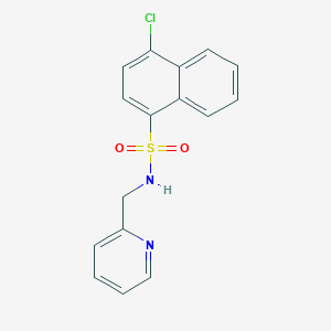molecular formula C16H13ClN2O2S B226257 4-chloro-N-(2-pyridinylmethyl)-1-naphthalenesulfonamide 