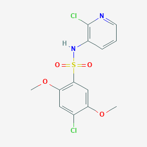 molecular formula C13H12Cl2N2O4S B226263 4-chloro-N-(2-chloro-3-pyridinyl)-2,5-dimethoxybenzenesulfonamide 