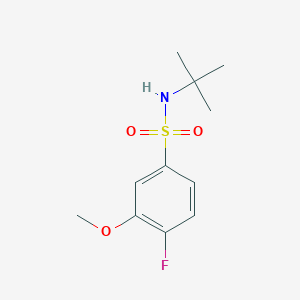 molecular formula C11H16FNO3S B226280 N-tert-butyl-4-fluoro-3-methoxybenzenesulfonamide 