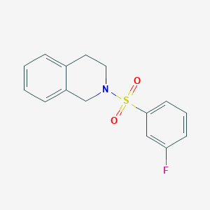 molecular formula C15H14FNO2S B226282 2-[(3-Fluorophenyl)sulfonyl]-1,2,3,4-tetrahydroisoquinoline 