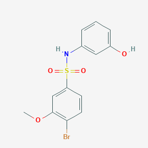molecular formula C13H12BrNO4S B226284 4-bromo-N-(3-hydroxyphenyl)-3-methoxybenzenesulfonamide 