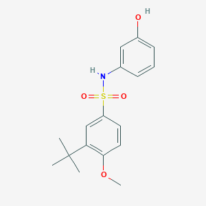 molecular formula C17H21NO4S B226285 3-tert-butyl-N-(3-hydroxyphenyl)-4-methoxybenzenesulfonamide 