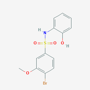 molecular formula C13H12BrNO4S B226286 4-bromo-N-(2-hydroxyphenyl)-3-methoxybenzenesulfonamide 