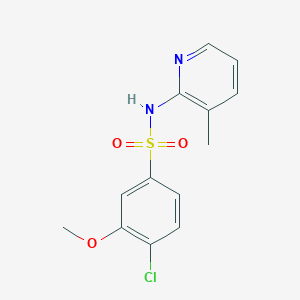 molecular formula C13H13ClN2O3S B226289 4-chloro-3-methoxy-N-(3-methyl-2-pyridinyl)benzenesulfonamide 